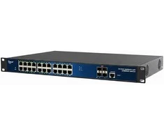 Šakotuvas ALLNET Switch full managed Layer2+ 24 Port • 24x GbE • PoE Budget 370W • 24x PoE at • 4x SFP+ • 19 • JSON API • ALL-SG8628PMJ-10G