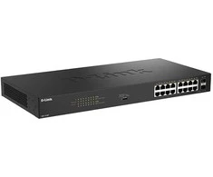 Šakotuvas Switch D-Link 16 Ports GE PoE 30W + 2 Ports SFP Unmanaged Switch 240W