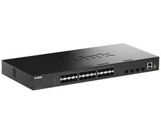 Šakotuvas D-Link 24-Port Gigabit Stackable Smart Managed Fiber Switch | D-Link