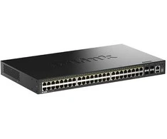 Šakotuvas D-Link 48-Port Gigabit Stackable Smart Managed PoE Switch | D-Link