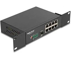 Šakotuvas Delock 10" Gigabit Ethernet Switch 8 Port + 1 SFP
