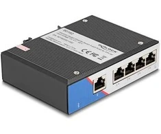 Šakotuvas Delock Industrie Gigabit Ethernet Switch 5 Port RJ45 für Hutschiene