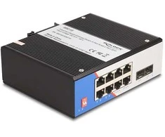 Šakotuvas Delock Industrie Gigabit Ethernet Switch 8 Port RJ45 2 Port SFP für Hutschiene