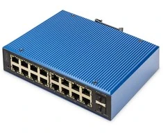 Šakotuvas Jungiklis Digitus INDUST 16+2PORT L2 MAN E SWITCH