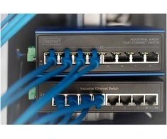 Šakotuvas DIGITUS 8-Port Fast Industrie PoE Switch Unmanaged