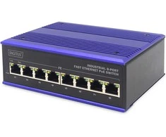 Šakotuvas DIGITUS 8-Port Fast Industrie PoE Switch Unmanaged