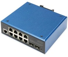 Šakotuvas Jungiklis Digitus DIGITUS Switch 8+2-Port L2 valdomas Gigabit Ethernet PoE