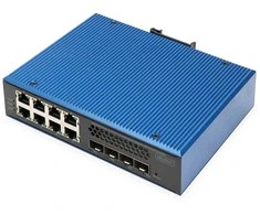 Šakotuvas Digitus IND. 8+4SFP+PORT L MAN E SWITCH - L MANAGED 8XGE RJ454 SFP+ PORT