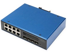 Šakotuvas Jungiklis Digitus DIGITUS Switch 8 + 4 10G Uplink Port L3 valdomas Gigabit PoE