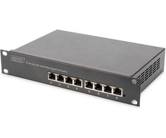 Šakotuvas Switch Digitus Gigabit Ethernet PoE 8-port 10'' 80 W (DN-95317-1)