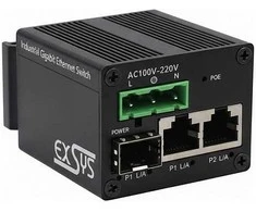 Šakotuvas EXSYS EX-62010PoE-SFP Micro 2+1-Port PoE+Industrial Gigabit Switch