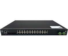 Šakotuvas Level One „LevelOne IXP-2871“ tinklo jungtys, valdomos L2+ gigabito eterneto jungtys (10/100/1000), palaiko PoE, juodas