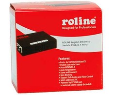 Šakotuvas Switch Roline Gigabit Ethernet kieszonkowy 4 porty