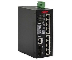 Šakotuvas Switch Roline 10-portowy gigabitowy (8x RJ45+2x SFP) Layer2 PoE+ Smart Managed, 240W (21.13.1131)