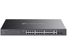 Šakotuvas TP-Link Omada ES228GMP tinklo komutatorius, valdomas L2 gigabito Ethernet (10/100/1000), maitinimas per Ethernet (PoE), Juodas