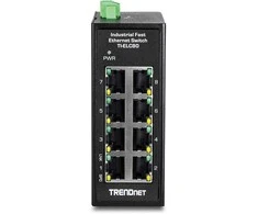 Šakotuvas Trendnet 8-PORT INDUSTRIAL FAST ETHERNE - DIN-RAIL MINI SWITCH