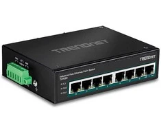 Šakotuvas TRENDnet TI-PE80 Industrial Fast Ethernet PoE+ DIN-Rail Switch 8-Port