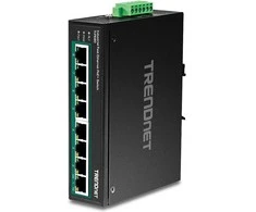 Šakotuvas TRENDnet TI-PE80 Industrial Fast Ethernet PoE+ DIN-Rail Switch 8-Port