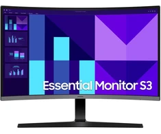 Monitorius Samsung 27" LS27D392GAUXEN, Išlinkis: 1800R, Įstrižainė (coliai): 27, Įstrižainė (cm): 68,58, Kraštinių santykis: 16:9, Ekranas: VA, Raiška: 1920x1080, Atnaujinimo dažnis: 100Hz, Atsako laikas (GtG): 4ms, Ryškumas (maks.): 250 cd/m², Kontrastas (statinis): 3000:1, Matymo kampas: 178/178, Spalvų gama: sRGB