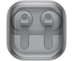 Ausinės Samsung „Galaxy Buds4 SM-R540“, baltos spalvos adaptyvus ANC, iki 6 valandų atkūrimo laikas, aiškus garsas su pastebimu gyliu dėl 11 mm garsiakalbių