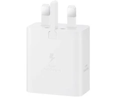Samsung T4511 PD 45W laidinis įkroviklis su USB-C/USB-C 5A kabeliu baltos spalvos