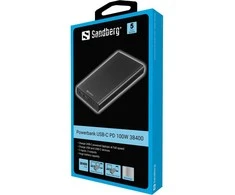Sandberg 420-63 Powerbank 38400mAh 100W 2xUSB-A/USB-C Juodas