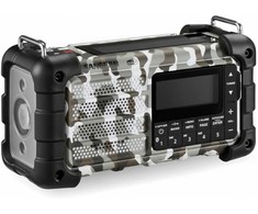 Sangean MMR-99 DAB+ „Artic Camo“ avarinis / rankinis / saulės energija varomas radijas