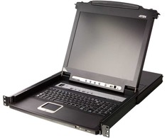 Šakotuvas Secomp Konsolė KVM Aten Przełącznik KVM LCD ATEN CL5708M, USB-PS/2, VGA, 8 portów, układ niemiecki