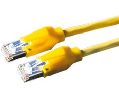 SECOMP Datwyler DÄTWYLER S/FTP Kryžminio kabelio kat. 6 (E klasė), CU 7702 flex LS0H, Hirose TM21, geltona, 3 m