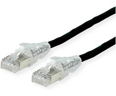 SECOMP DTWYLER Kabelis krosowy Cat.6A (Class EA) S/FTP, CU 7702 flex LSOH, AMP v2, juoda, 3 m