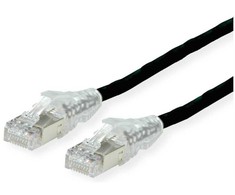 SECOMP DTWYLER Kabelis krosowy Cat.6A (Class EA) S/FTP, CU 7702 flex LSOH, AMP v2, juoda, 5 m