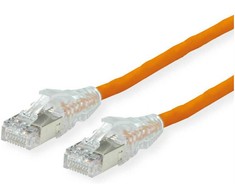 SECOMP DTWYLER Kabelis patch Kat.6A (klasa EA) S/FTP, CU 7702 flex LSOH, AMP v2 oranžinė, 2 m
