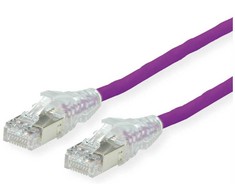 SECOMP DTWYLER Kabelis krosowy kat. 6A (klasa EA) S/FTP, CU 7702 flex LSOH, AMP v2, violetinė, 7,5 m