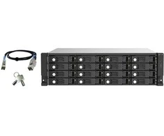 Serveris QNAP TL-R1620SEP-RP 16-bay 3U rackmount SAS 12Gbps JBOD expansion enclosure with SAS expander 12Gbps &amp; SAS/SATA 6Gbps drives