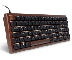 Sharkoon SKILLER SGK50 S2 Wood PBT, Gaming-klaviatūra - holz/juodas, DE-išdėstymas, Gateron G Pro 3.0 Geltona