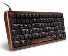 Sharkoon SKILLER SGK50 S3 Wood PBT, Gaming-klaviatūra - holz/juodas, DE-išdėstymas, Gateron G Pro 3.0 Geltona