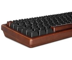 Sharkoon SKILLER SGK50 S3 Wood PBT, Gaming-klaviatūra - holz/juodas, DE-išdėstymas, Gateron G Pro 3.0 Geltona