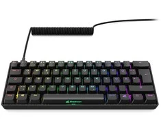 Sharkoon SKILLER SGK50 S4 Gen2, Gaming-klaviatūra - juodas, DE-išdėstymas, Gateron Geltona