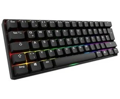 Sharkoon SKILLER SGK50 S4 Gen2 PBT, Gaming-klaviatūra - juodas, DE-išdėstymas, Gateron G Pro 3.0 Geltona
