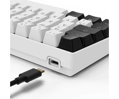 Sharkoon SKILLER SGK50 S4 Gen2, Gaming-klaviatūra - baltas, DE-išdėstymas, Gateron Geltona