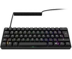 Sharkoon SKILLER SGK50 S4 Gen2 PBT, Gaming-klaviatūra - juodas, DE-išdėstymas, Gateron G Pro 3.0 Geltona