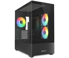 Sharkoon MK6 RGB , Tower-case - juodas, Tempered Glass x 2