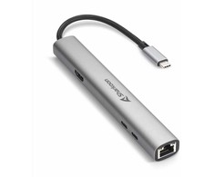 USB šakotuvas Sharkoon Sharkoon OfficePal Combo adapteris, prijungimo stotelė (pilka)
