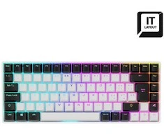 Sharkoon SKILLER SGK50 S3, Gaming-klaviatūra - baltas, IT-išdėstymas, Gateron Geltona