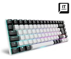 Sharkoon SKILLER SGK50 S3, Gaming-klaviatūra - baltas, IT-išdėstymas, Gateron Geltona