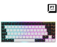 Sharkoon SKILLER SGK50 S3, Gaming-klaviatūra - baltas, PT-išdėstymas, Gateron Geltona