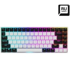 Sharkoon SKILLER SGK50 S3, Gaming-klaviatūra - baltas, RU-išdėstymas, Gateron Geltona