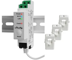 Shelly Pro 3EM 120A profesionalus elektros sąnaudų skaitiklis