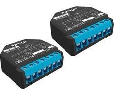 Shelly Plus 2PM 2x - 2 kanalų relė žaliuzių ir variklio valdymas su energijos matavimu Wifi Bluetooth