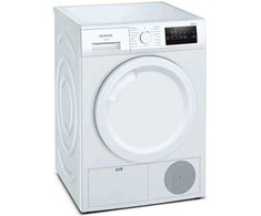 Skalbimo mašina Drabužių džiovyklė Siemens WT43HV03 su šilumos siurbliu ir kondensacine džiovykle (balta)
